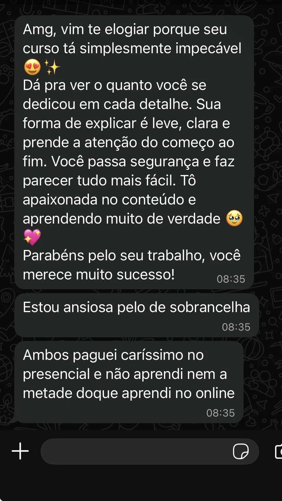 Depoimento aluna